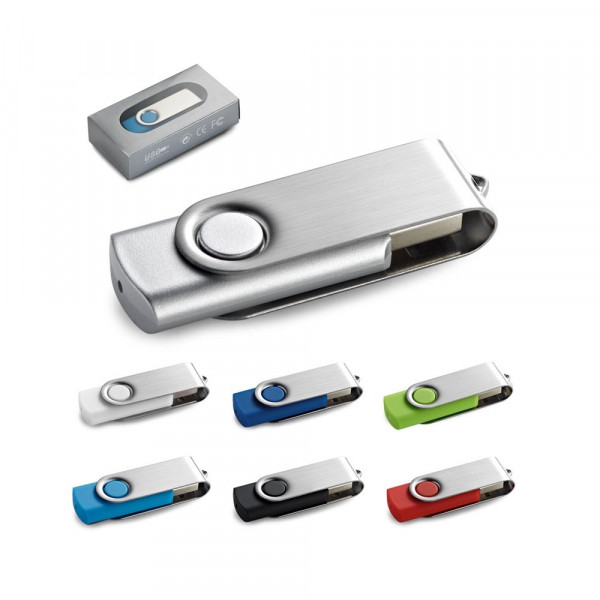 CLAUDIUS 4GB. 4 GB USB-stick met metalen clip