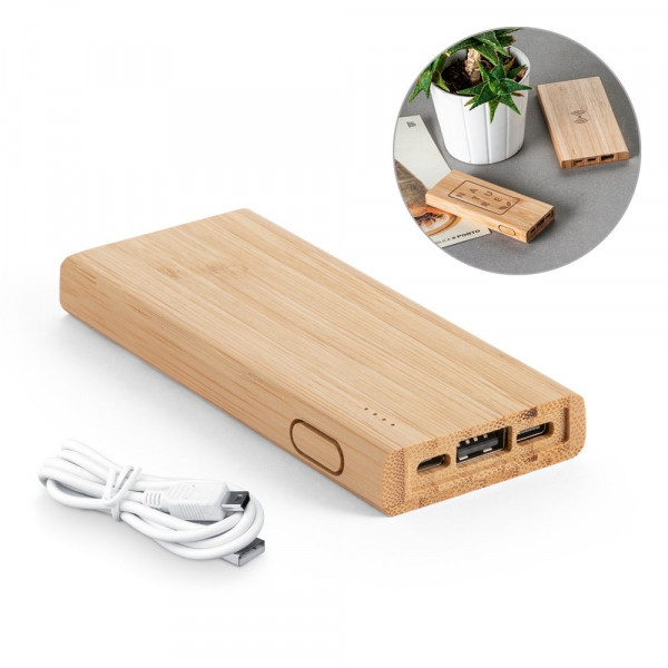KOHN. Powerbank 5'000 mAh in bamboe