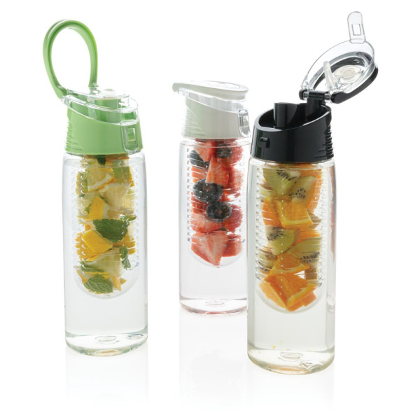 Afsluitbare waterfles met infuser