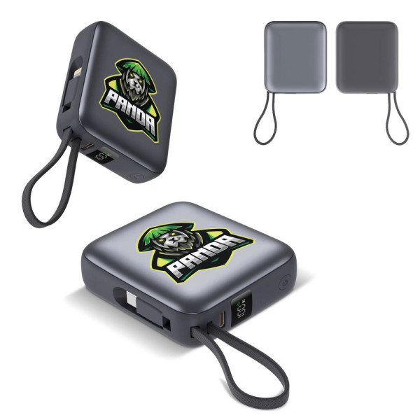 Nova Powerbank 22.5W Power Delivery met ingebouwde kabels 10000 mAh