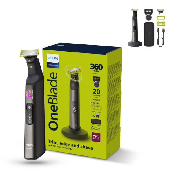 QP6652/61 Philips OneBlade Pro 360 Face + Body Multigroomer