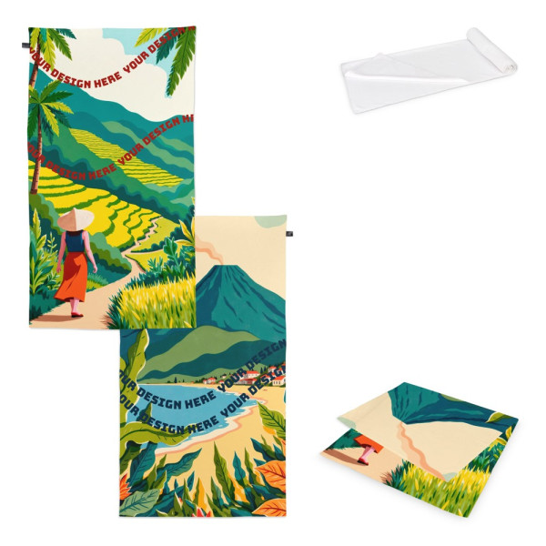 R-pet badstofhanddoek 100 x 180 cm (300 g/m²) sublimatie