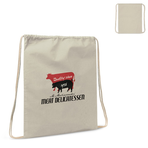 Rugzak katoen OEKO-TEX® STANDARD 100 140g/m² 35x45cm